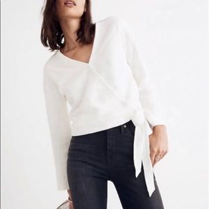 White textured Madewell blouse. XS.